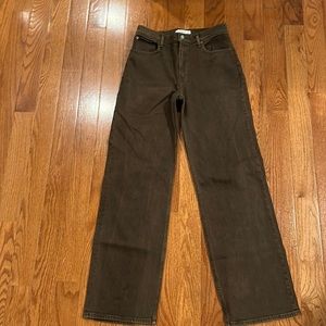 NWOT- brown Abercrombie 90’s relaxed jeans- size 8 Long